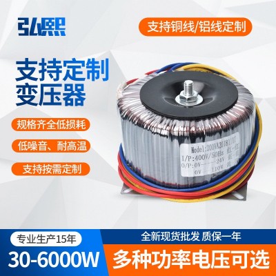 弘熙厂家供应绿色能源环形全铜变压器200W干式低频电源变压器批发图2