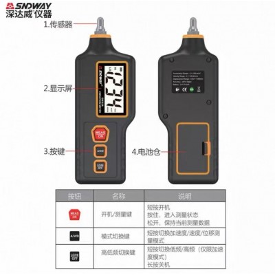 深达威SW63A 数字测振仪 工业振动仪 巡检仪机械马达设备震动仪图4