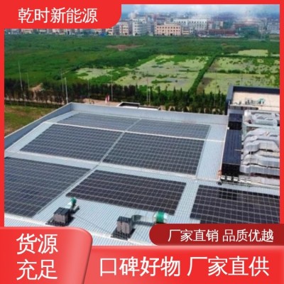 乾时新能源 大面积空地 免费铺设 双面A级 光伏板铺装图5