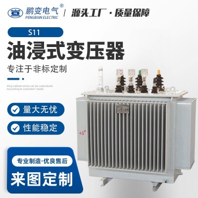 油浸式变压器S11-250(315)/10-0.4定制变压器30KVA- 10000KVA油变