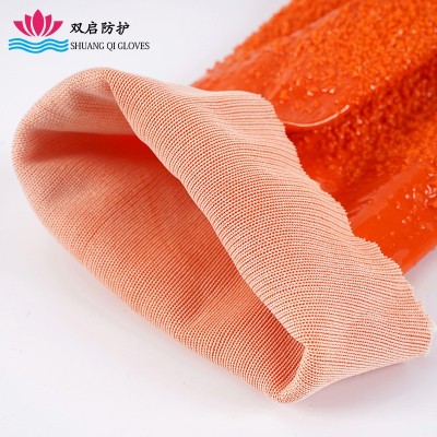 PVC挂胶劳保手套防油防滑耐酸碱手套橡胶颗粒磨砂劳保手套图3
