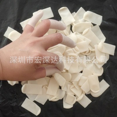 一次性无尘乳胶切口手指套耐磨防滑劳保切口无硫手指套批发现货图4