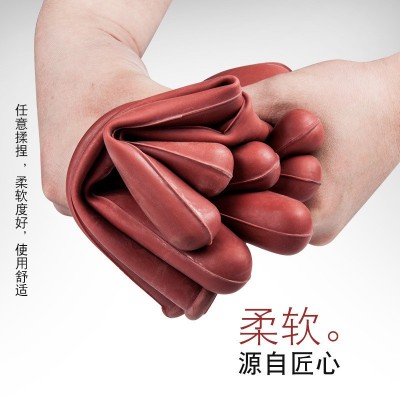 天津双安电工绝缘手套12kv橡胶电力防护安全高压防滑带 电防触电图2