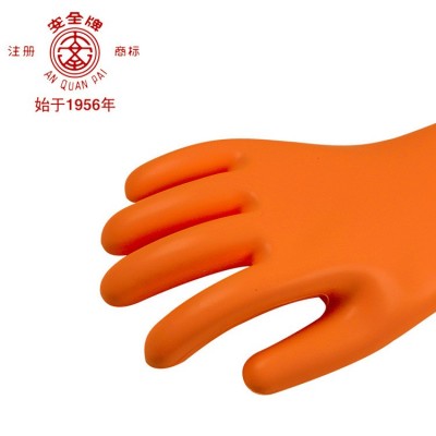 10kv橡胶绝缘手套安全牌防触电绝缘耐高压电工设备检修用劳保手套图5