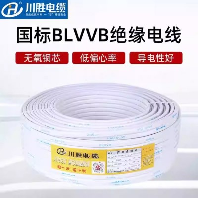 川胜 国标纯铜电线 BLVVB护套线家用室外 绝缘双股电缆电线图5