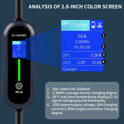 3.5 7kw欧美标type12EV charger新能源充电枪桩1632A便携 式跨境速图3