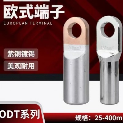 永畅国标欧式铜鼻子铜接线端子 铜OTD-300铜插拔头铜铝合金接线鼻图3