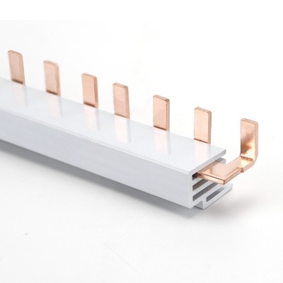 电气汇流排4P 100A国标紫铜 空开连接排 接地铜排 母排厂家供应图4