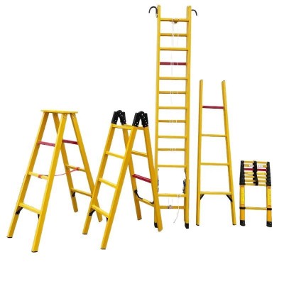 厂家批发玻璃钢绝缘梯子人字升降梯鱼竿伸缩梯折叠人字梯关节梯图4