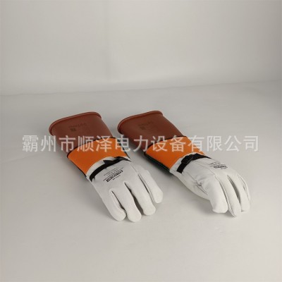 带电作业防触电橡胶手套ILPG-5S美式羊皮手套橡胶皮质防护手套图3