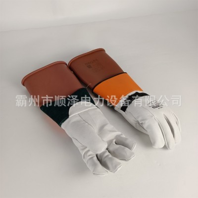 带电作业防触电橡胶手套ILPG-5S美式羊皮手套橡胶皮质防护手套图4