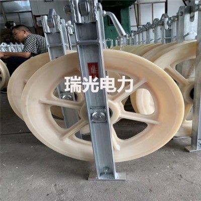 660*100大直径导线放线滑车滑轮508*75 单轮三轮五轮尼龙轮图4