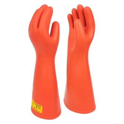 厂家直销 现货 双安2级橡胶手套 耐压10KV电工手套 20KV绝缘手套图4