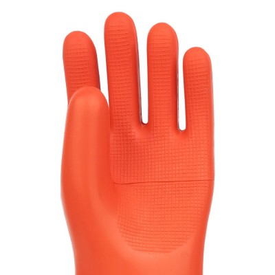 厂家直销 现货 双安2级橡胶手套 耐压10KV电工手套 20KV绝缘手套图2