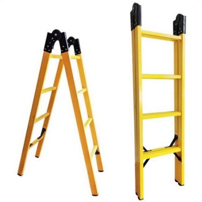 绝缘梯 绝缘人字梯 黄色配电房绝缘伸缩梯图4