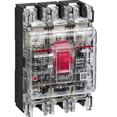 德力西透明塑壳断路器CDM3T-630空气开关3P空开500A三相三线630A图4