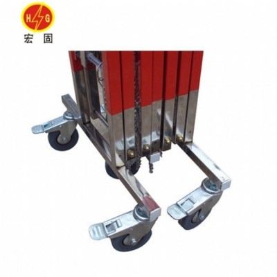 不锈钢伸缩护栏1.5米*5米可移动遮拦 拱门式围栏红白相间电力图3