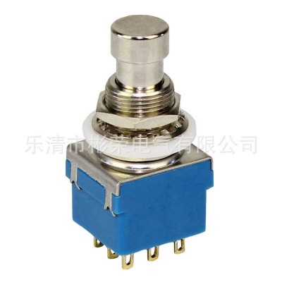 3PDT 九脚脚踏开关 效果器按钮直通转换开关 踩钉脚钉True byp ass