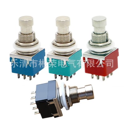 3PDT 九脚脚踏开关 效果器按钮直通转换开关 踩钉脚钉True byp ass图5