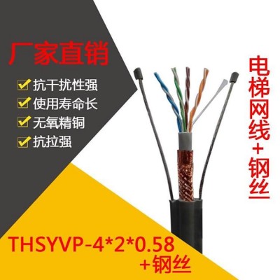 电梯六类双屏蔽网线随行缆 扁平柔性电缆带钢丝 源头直供 丰旭线缆图2