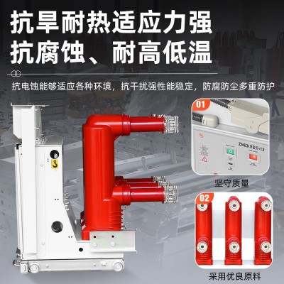 ZN63(VS1)-12固定式户内真空断路器 固定手车式ZN63A高压开关图3