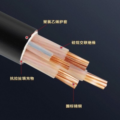 低烟无卤耐火辐照交联电力电缆YJV铜芯电缆聚乙烯绝缘护套电缆线 1米图4