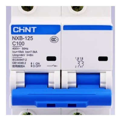 正泰NXB-125型大电流微端 2P 100A小型断路器 家用/工用空气开关