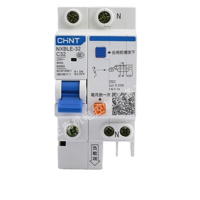 正泰断路器昆仑系列小型家用空气开关漏电保护断路器NXBLE32 1P+N