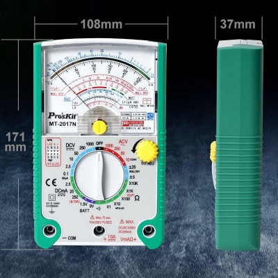 台湾宝工MT-2017N/MT-2019-C指针式万用表/高精度/防误测/防烧电图4