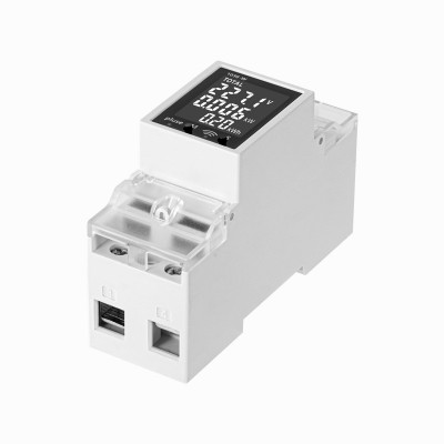 85-265V导轨数显表63A电压万用表电流表功率数字多功 能导轨式