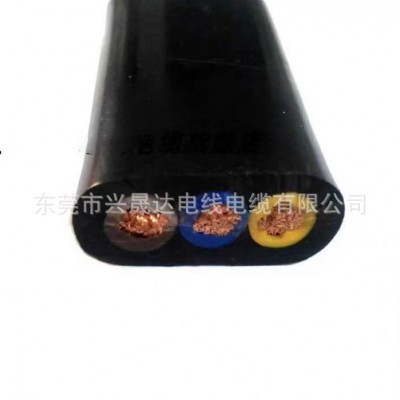 国标伸缩门线TVVB2~8芯0.5~2.5平方纯无氧铜芯柔软耐弯 曲扁电缆线
