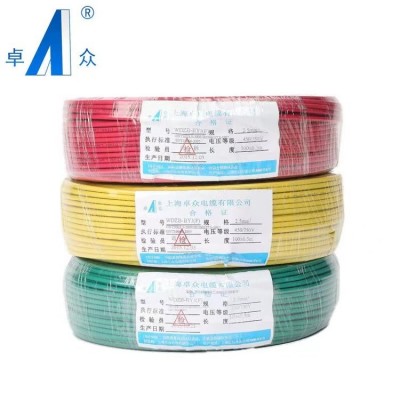 卓众国标 低烟无卤环保电线 WDZB-BYJ(F) 2.5 平方 塑铜电线/布电线图4