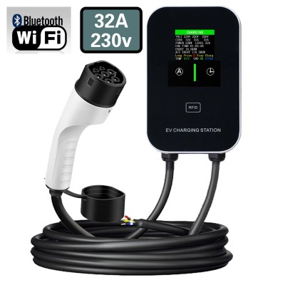 欧标TYPE2美标TYPE1交流充电桩7/11/22KW新能源电动汽车壁挂式充 1台图3