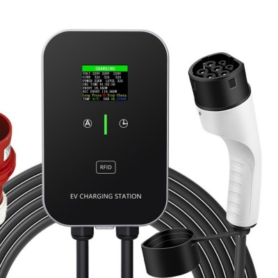 欧标TYPE2美标TYPE1交流充电桩7/11/22KW新能源电动汽车壁挂式充 1台图5