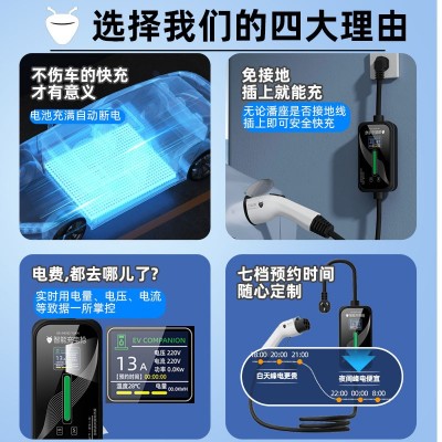 新能源电动汽车充电桩家用充电枪16A7kW比亚迪理想吉利随车充通用 1个图5