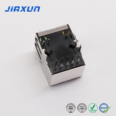 佳迅供应RJ45网口连接器 4P6P 8P8C百兆千兆变压器RJ45网络插座图2