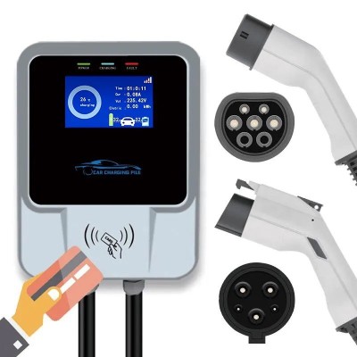 12kw新能源充电桩美标电动汽车充电枪交流50A家用快充壁挂充电桩 1台图4