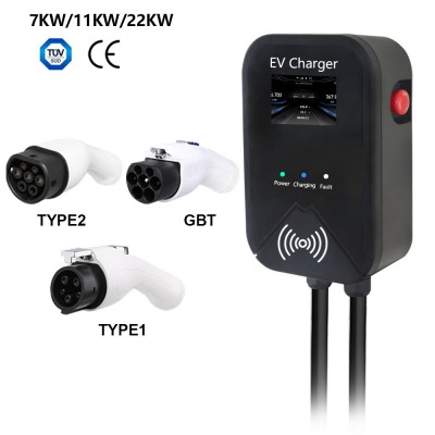欧标壁挂式充电桩7kw单枪单相32a可刷卡/APP/WIFI带5米TPU线图5