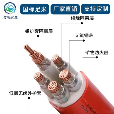 厂家批发柔性矿物防火电缆NG-A 2/3/45芯25 95 240平方铜芯电缆线 1米图2