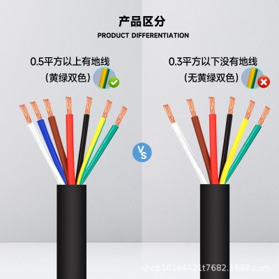 纯铜RVV电缆线2/3/4/5/6/7/8/10/12/14/16/20/24/ 30芯控制信号线 1卷图3