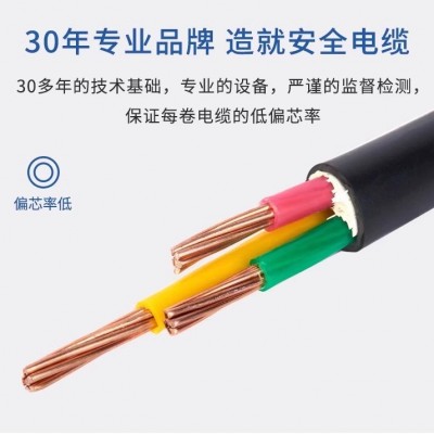 YJV电缆线国标铜芯2.5 4 6 10平方2/3/4/5芯三相四电线充电桩户外 10米图4