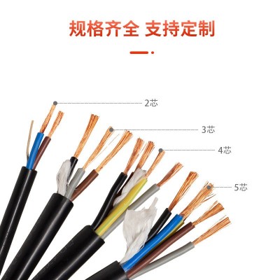 RVV软护套线电缆线家用入户2芯/3芯/4芯/5芯1 2.5 4 6 10平方线缆图3