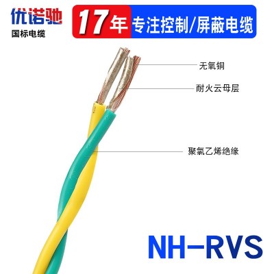 NH-RVS 2*2.5耐火绞型连接用软线2芯耐火阻燃消防应急电源线图2