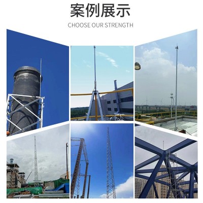 厂家不锈钢建筑工程桥梁单针绝缘球形接闪器杆提前放电防雷避雷针图3