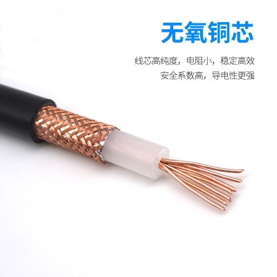 同轴线射频电缆实芯聚乙烯绝缘线SYV50-9-144编织屏蔽层抗干扰 200米图2