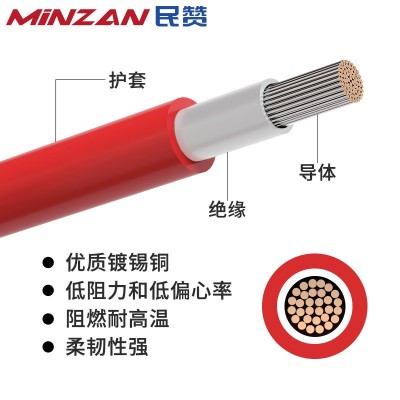 PV1-F4光伏直流电缆46/16/10平方耐高低温国标太阳能发电专用线材图3