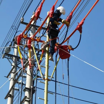 带电作业独脚挂梯线路检修防潮绝缘独角爬梯可拆卸绝攀登作业梯图2