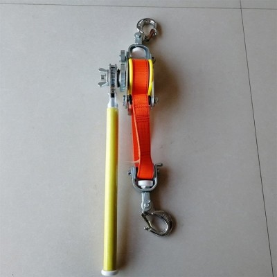 带电作业张紧导线收紧器绝缘紧线器钢铝绞线紧固器棘轮式牵引器图3