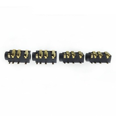 厂家直供声卡耳机插座四角贴片开关PJ399YD镀金 带开关组音频插座图5