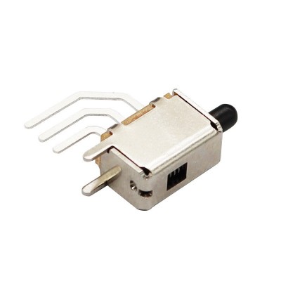 按键开关PS12F39S单排下弯三脚直键琴键开关小型黑柄自锁按钮开关图4